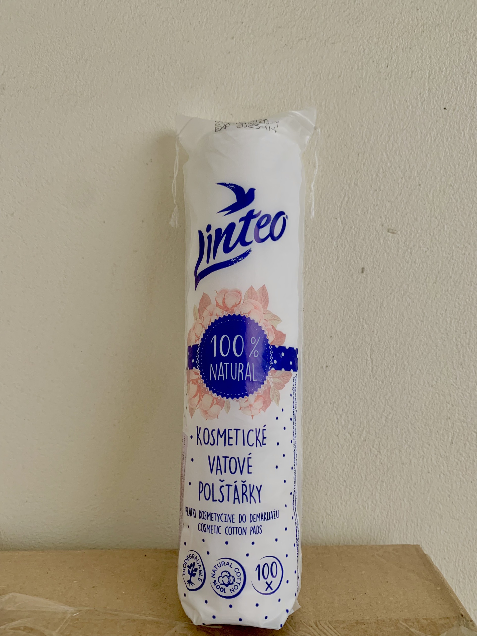 [CHÍNH HÃNG] Bông Tẩy Trang Linteo 100 miếng|100% Cotton tự nhiên|EU