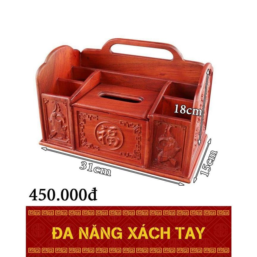 Hộp đựng tài liệu văn phòng để bàn gỗ Hương cao cấp