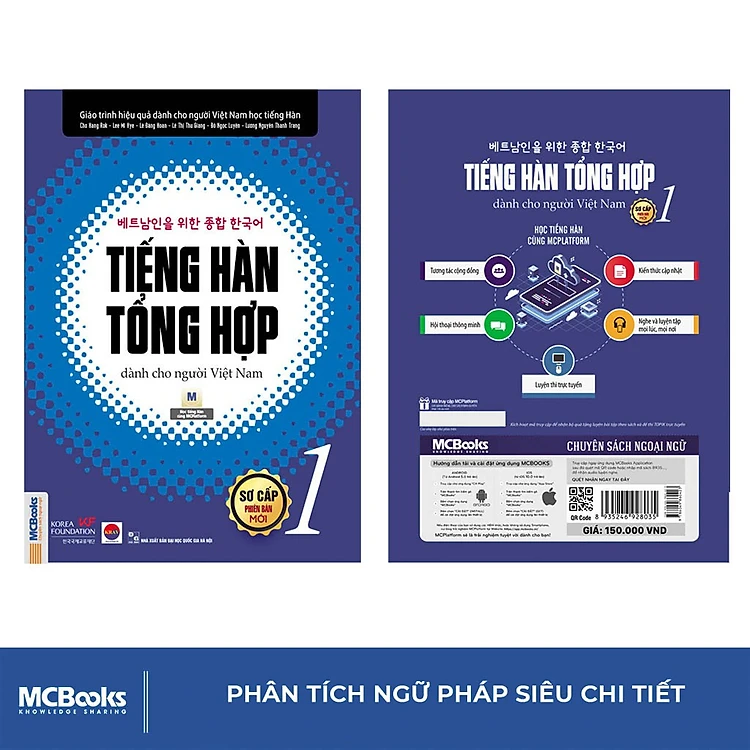 Combo 2 Cuốn Sách Tiếng hàn tổng hợp dành cho người Việt Nam - Sơ cấp 1 Phiên bản 1 màu