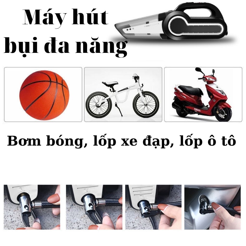 Máy hút bụi kiêm bơm lốp xe ô tô