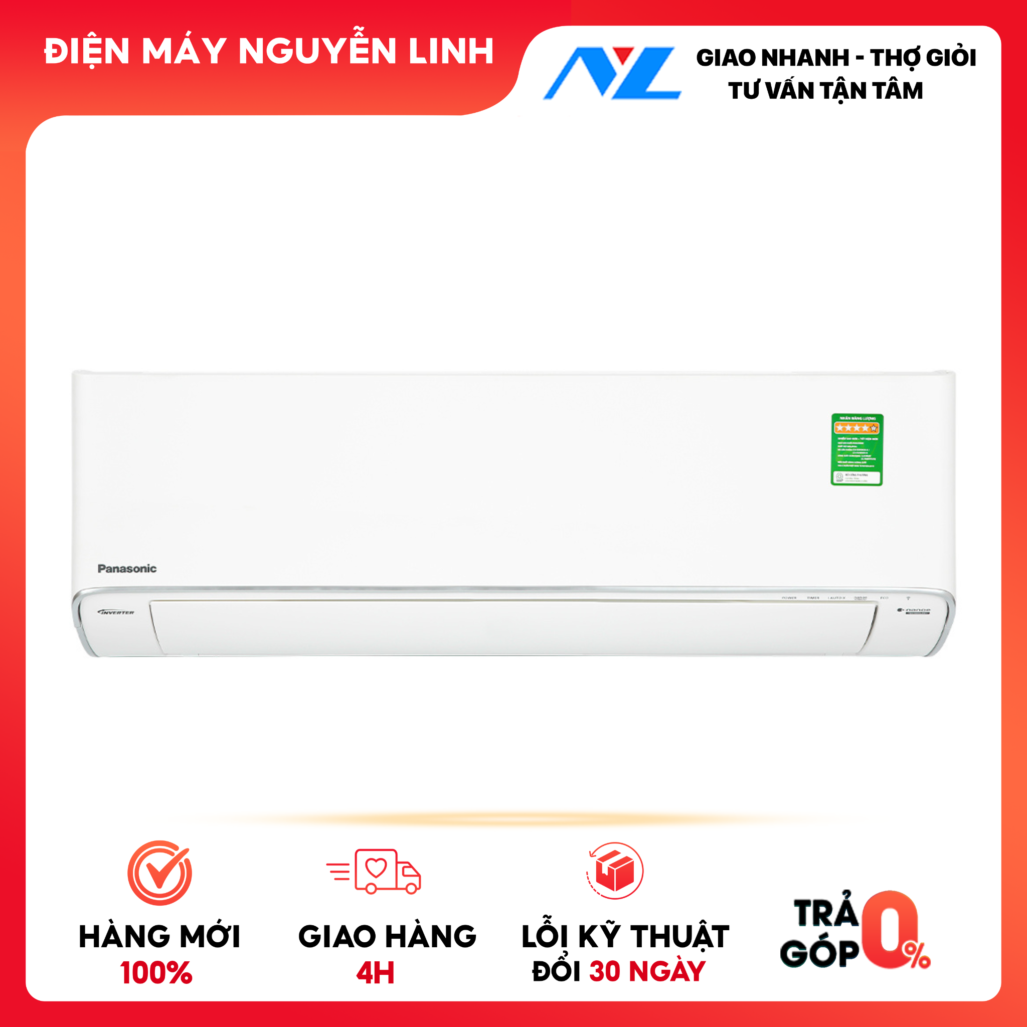 Máy Lạnh Panasonic Inverter 1 HP CS/CU-XU9XKH-8 - Chỉ giao tại HCM