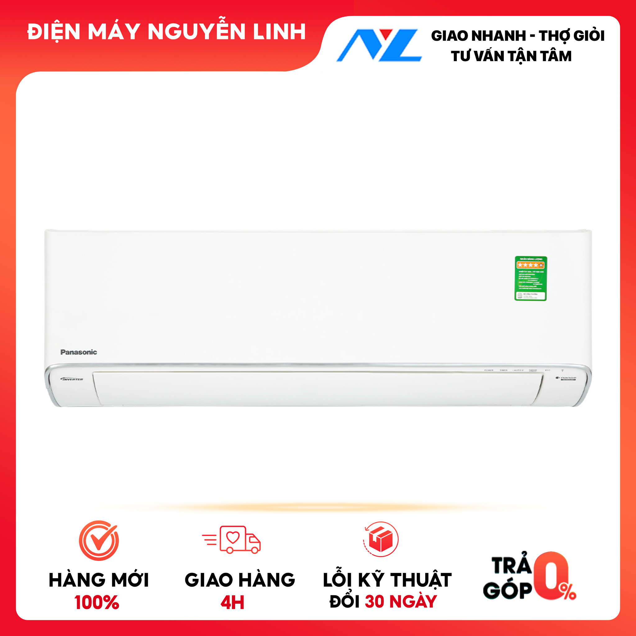 Máy Lạnh Panasonic Inverter 1 HP CS/CU-U9XKH-8 - Chỉ giao tại HCM