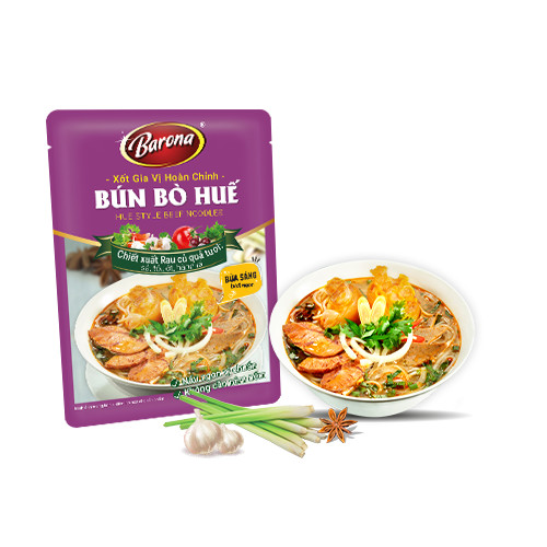 Combo 3 gói Gia Vị Hoàn Chỉnh Barona - Bún Bò Huế 80g