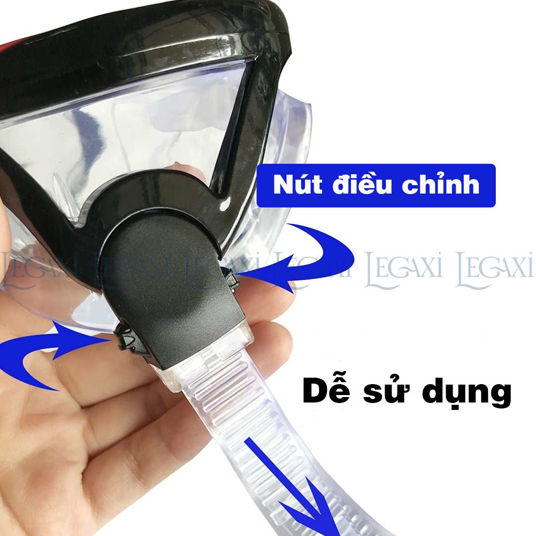 Mặt nạ lặn biển Legaxi kính cường lực an toàn ngăn nước giảm hấp hơi