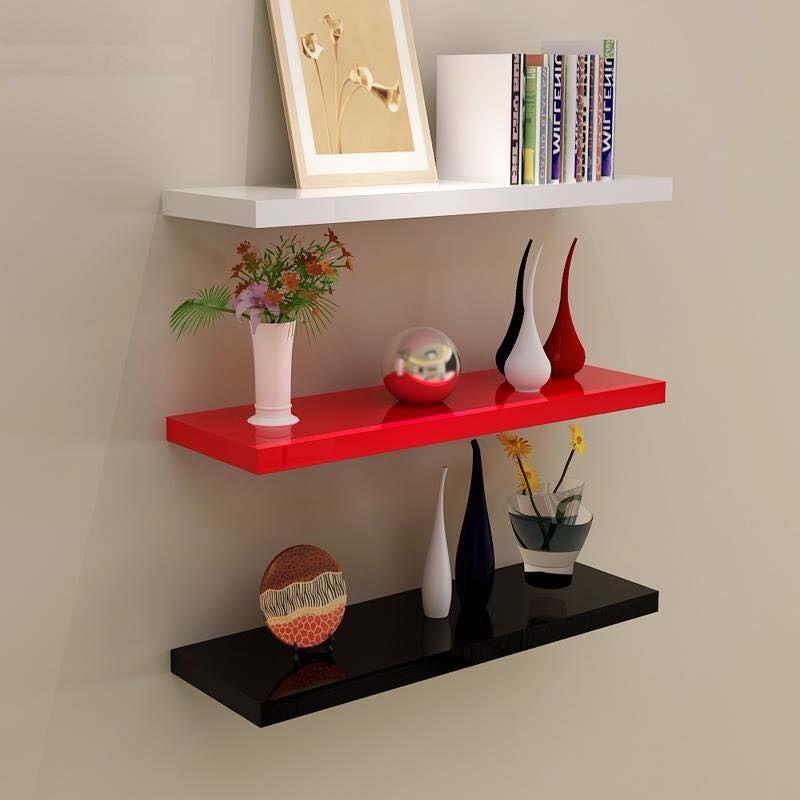 Kệ treo tường COMA bộ 3 thanh màu sắc 40cm loại gỗ dày 1,8 - 2cm chắc chắn
