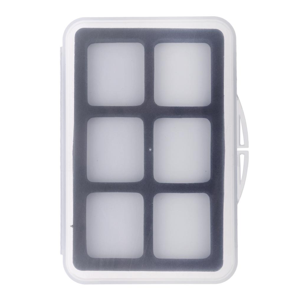 6 Compartments Waterproof Fly Fishing Box Easy Grip Foam Insert Tackle Box