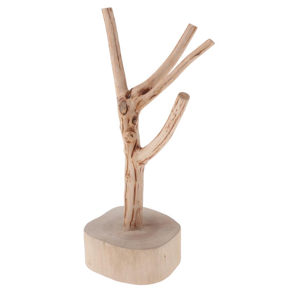 Wood Shelf Cup Mug Holder Tree Shape Stand Storage Display Rack