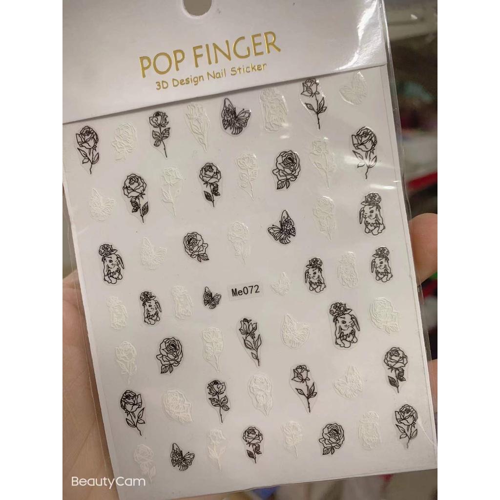 sticker mã mới trang trí nail ME072