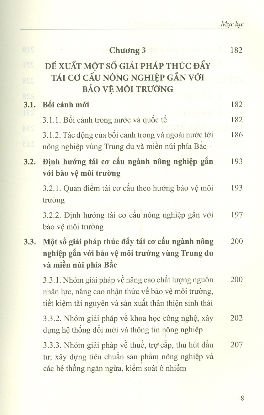 Tái Cơ Cấu Ngành Nông Nghiệp Gắn Với Bảo Vệ Môi Trường Vùng Trung Du Và Miền Núi Phía Bắc (Sách chuyên khảo)