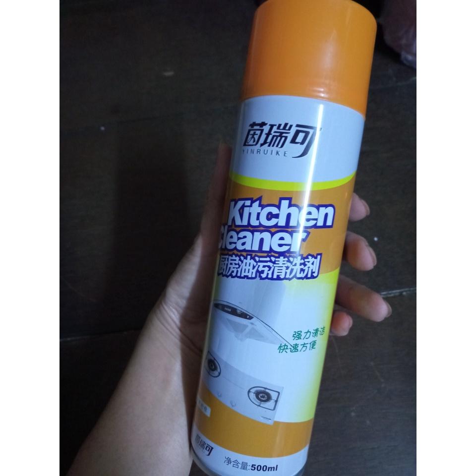 Xịt Bếp Dạng Bọt Tuyết Tẩy Rửa Siêu Sạch Chai Xịt Bếp Kitchen Cleaner Nhà Bếp 500ml Đánh Bay Mọi Mảng Bám Dầu Mỡ