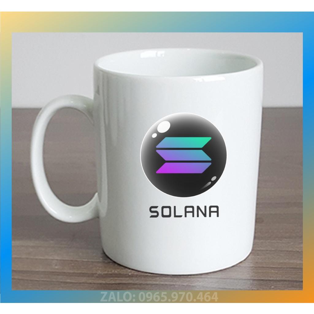 Ly Sứ Có Quai Họa Tiết Đồng Coin SOLANA - In hình lên ly sứ, cốc theo yêu cầu của bạn