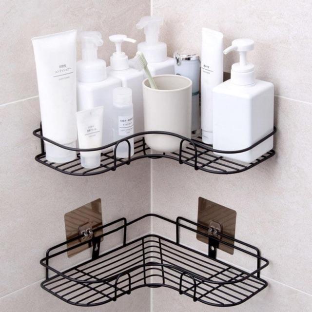 Kệ Góc Nhà Tắm Dán Tường Màu Đen Siêu Chắc Chắn
