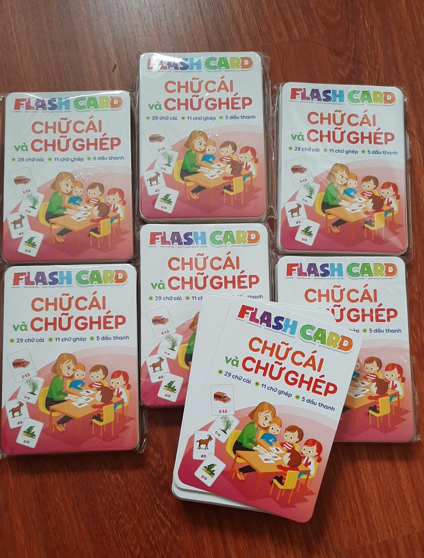 Bộ 42 Thẻ Học Flash Card Chữ Cái Và Chữ Ghép Cho Bé