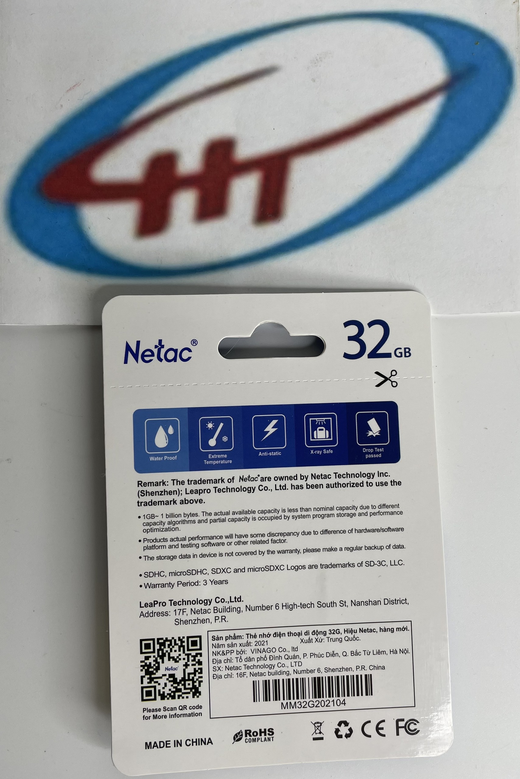 Thẻ nhớ MicroSD 32GB Netac U3 Class10 Pro-Hàng Chính Hãng