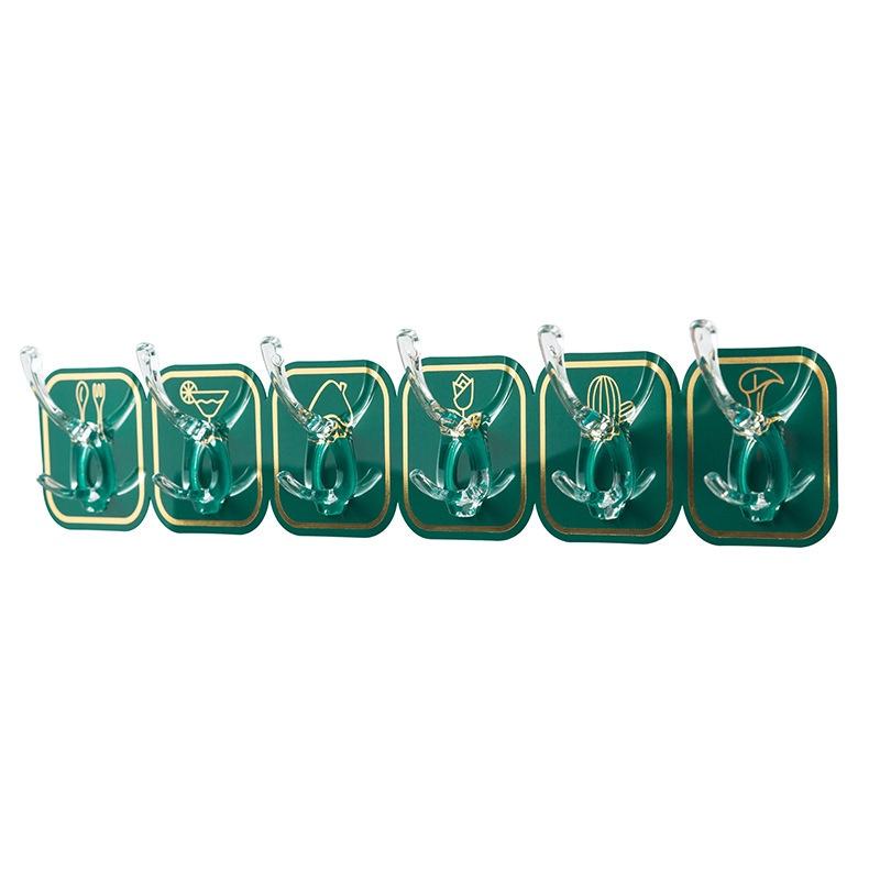 Set 6 Móc Treo Đồ Gắn Tường Tự Dính Không Cần Khoan Dễ Lắp Đặt