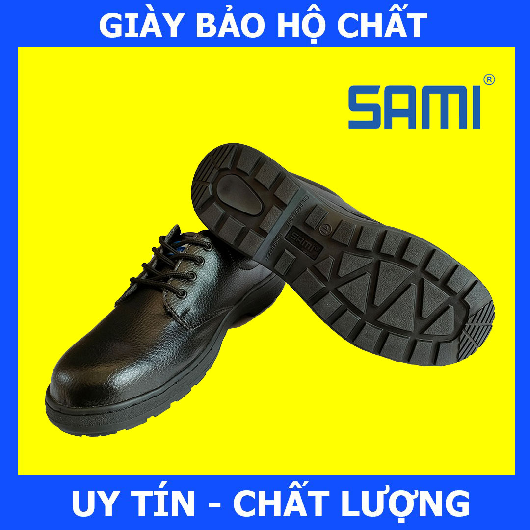 Giày Bảo Hộ Sami SK202, Da Chất Lượng, Đế Chống Đâm Xuyên, Chống Trơn Trượt, Chống Va Đập