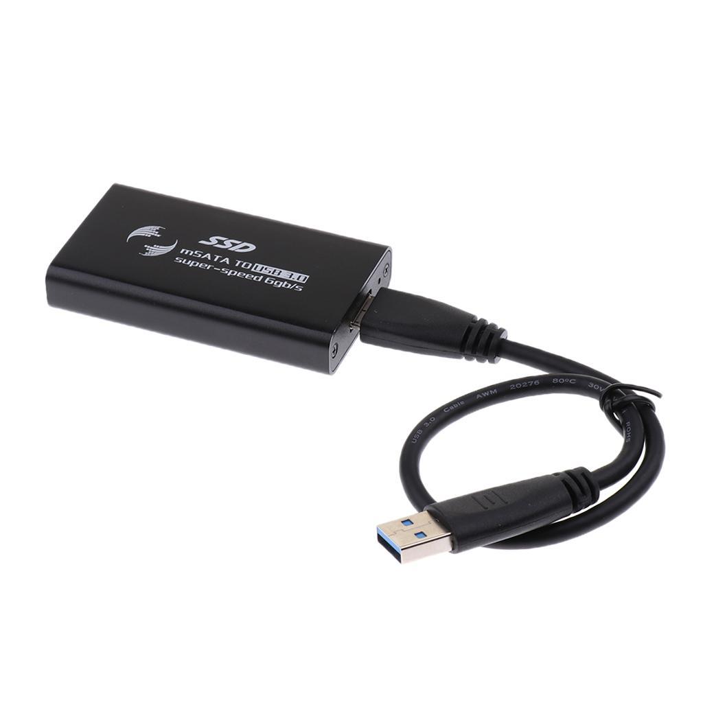 MSATA to USB 3.0 External SSD Enclosure Conveter Case with Cable
