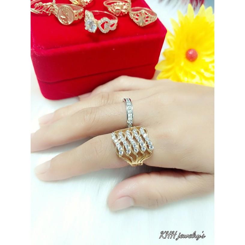 Nhẫn kiểu lưới vàng Vonfram cao cấp- Dùng tắm rửa thoải mái không phai màu, bao dùng 5 năm