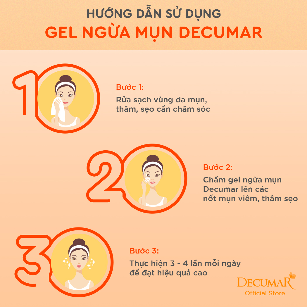 Gel ngừa mụn viêm thâm đầu đen  Decumar Advanced 20 gr hoàn toàn mới