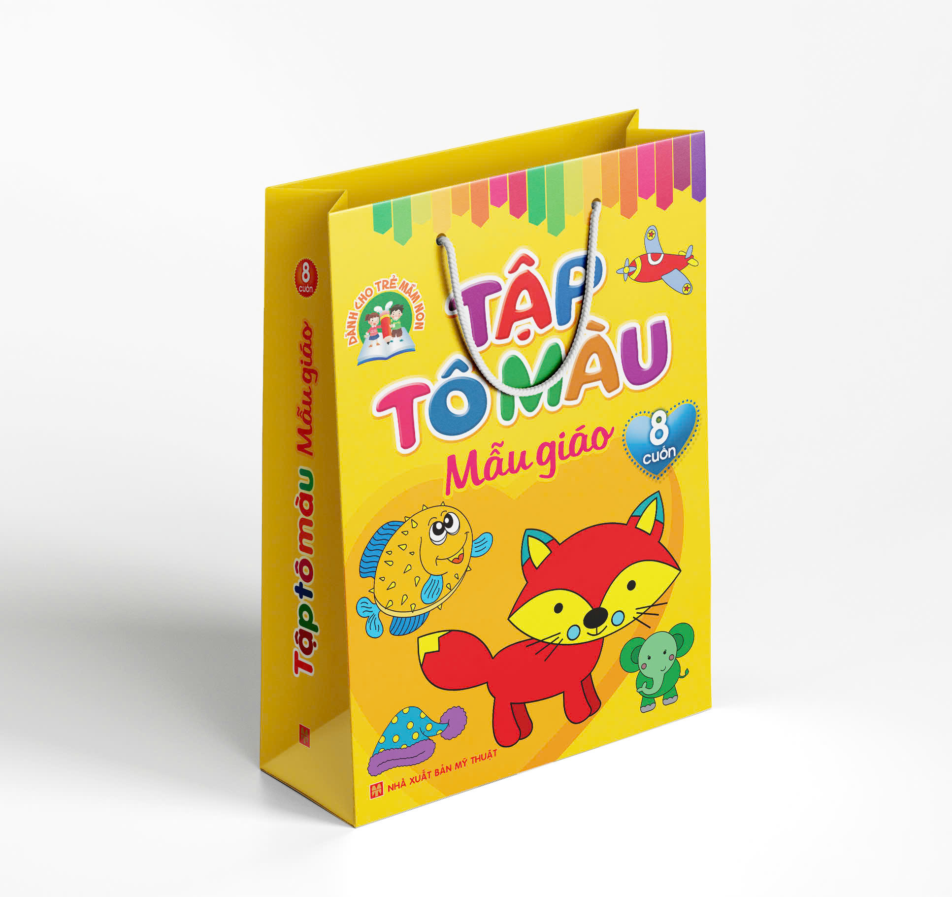 Bộ Túi Tập Tô Màu Mẫu Giáo (Bộ 8 Cuốn)