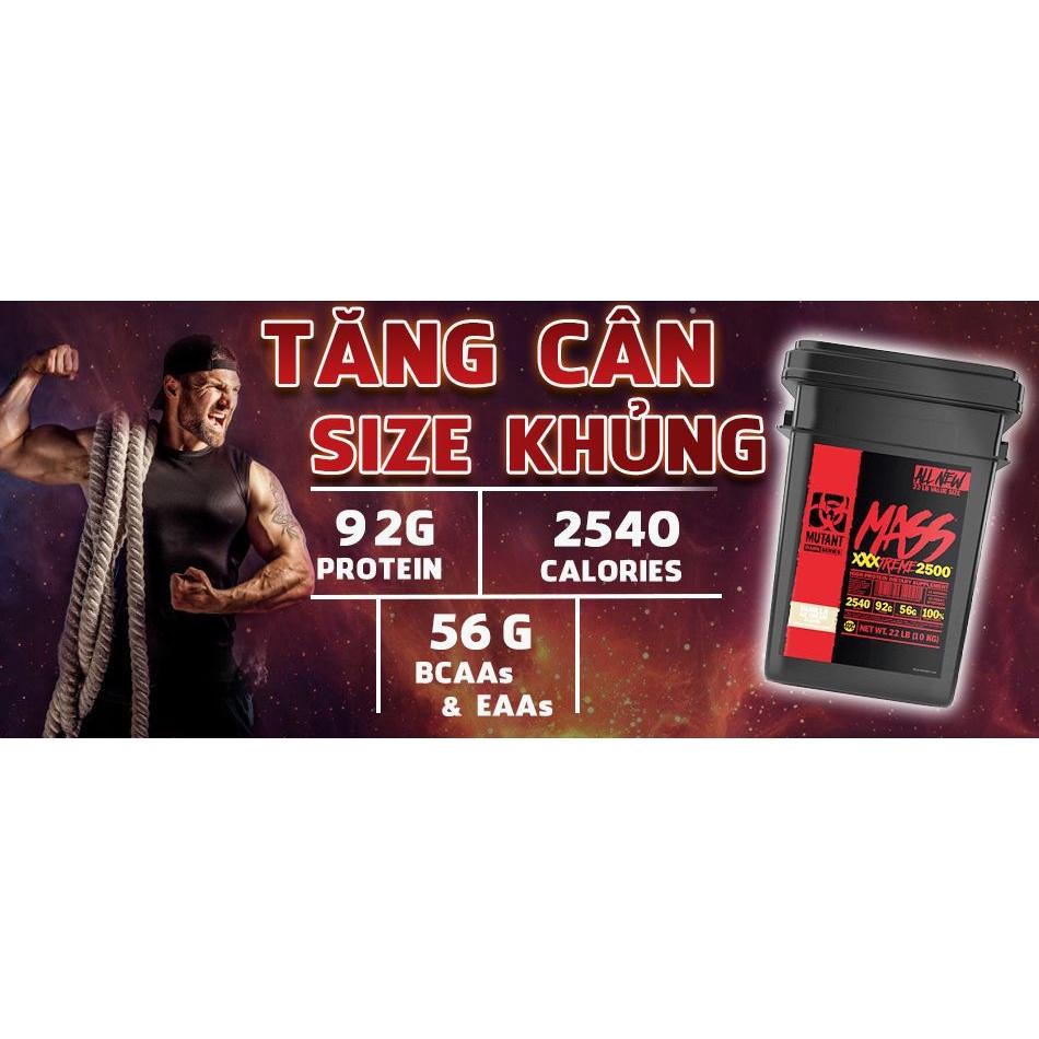 Mutant Mass Xtreme 22lbs Sữa Tăng Cân Tăng Cơ Nhanh Cho Người Tập Thể Hình (10kg)