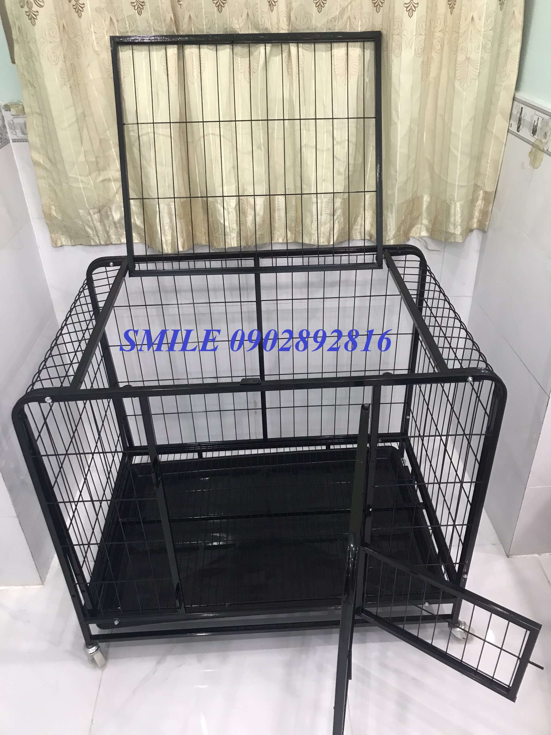 CHUỒNG NAN ỐNG SIÊU DÀY SIZE LỚN DÀNH CHO CHÓ LỚN SIZE 90x64x82cm