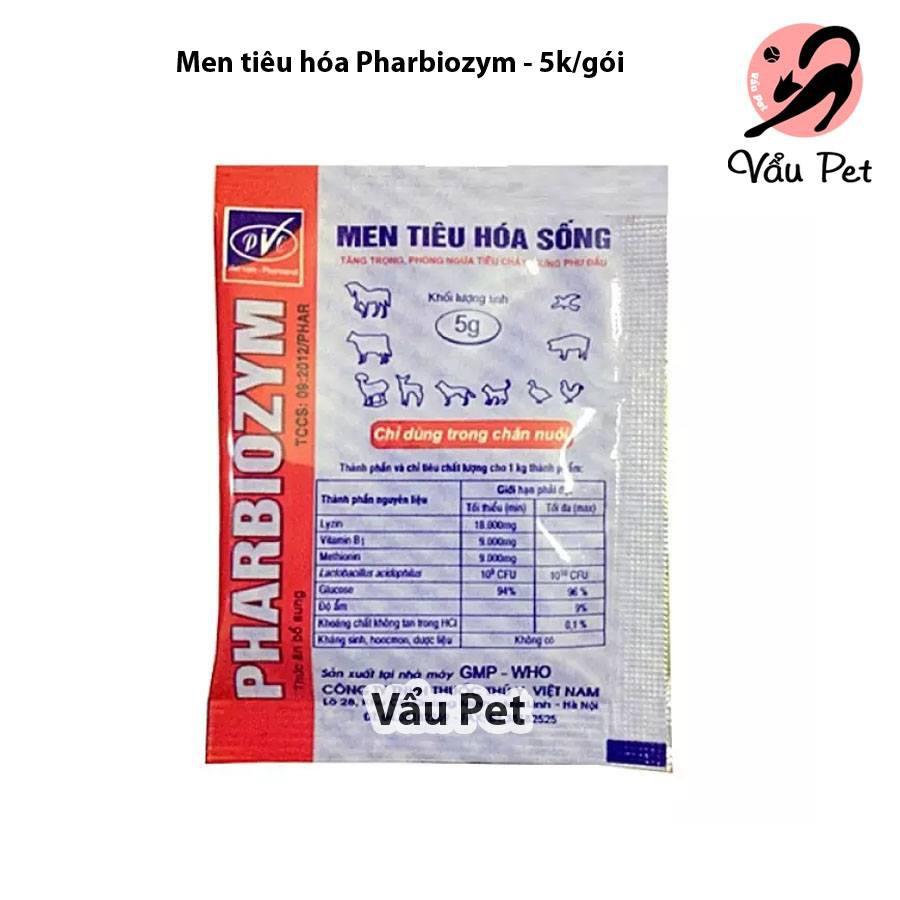 Men tiêu hóa sống Pharbiozym cho chó mèo (Lẻ 1 gói)