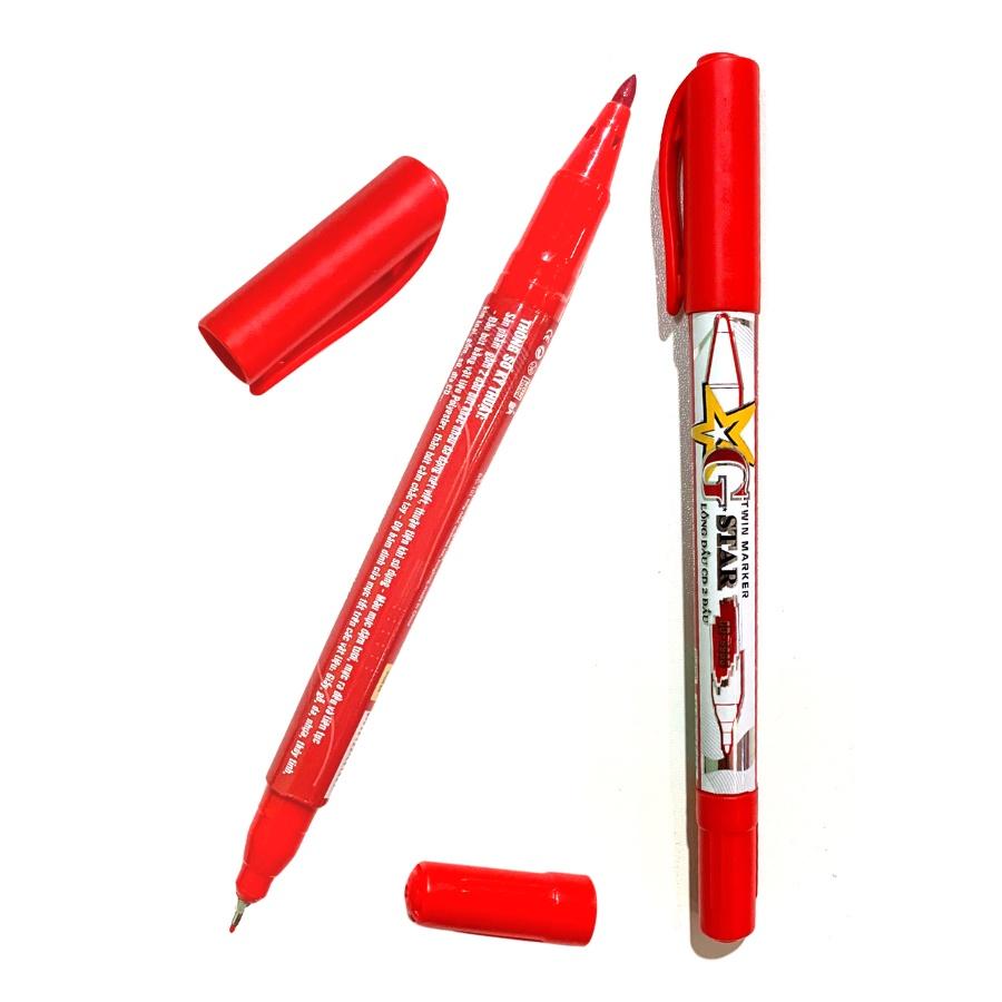 Bút lông dầu 2 đầu chất lượng cao Gstar CD-9905 ( Mực không xóa được )