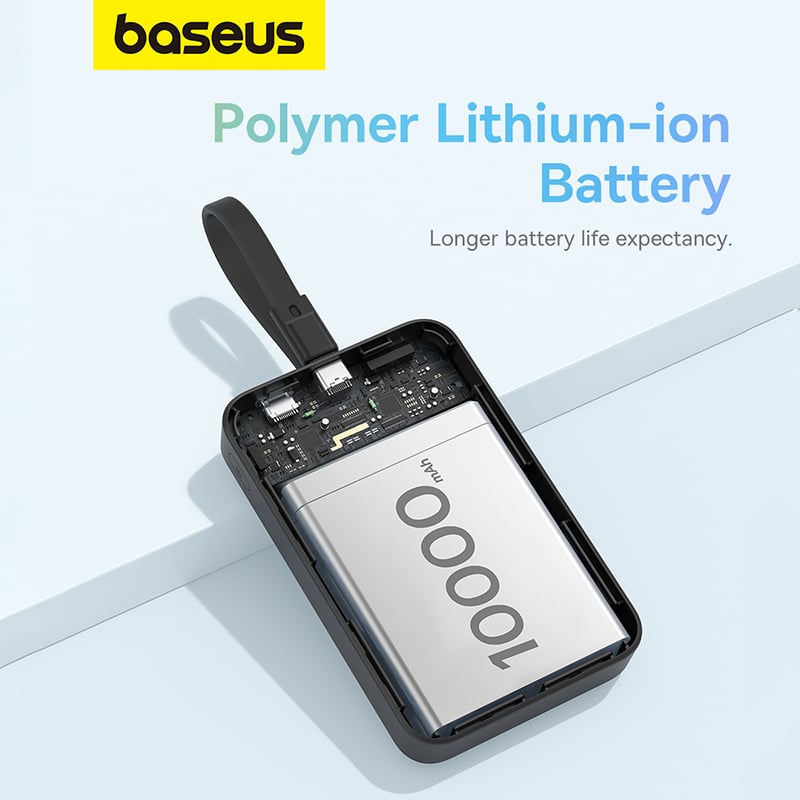 Pin Sạc Không Dây Nam Châm Baseus Magnetic Power Bank 30W 10000mAh (tích hợp Sẵn Cáp Type-C) - Hàng chính hãng