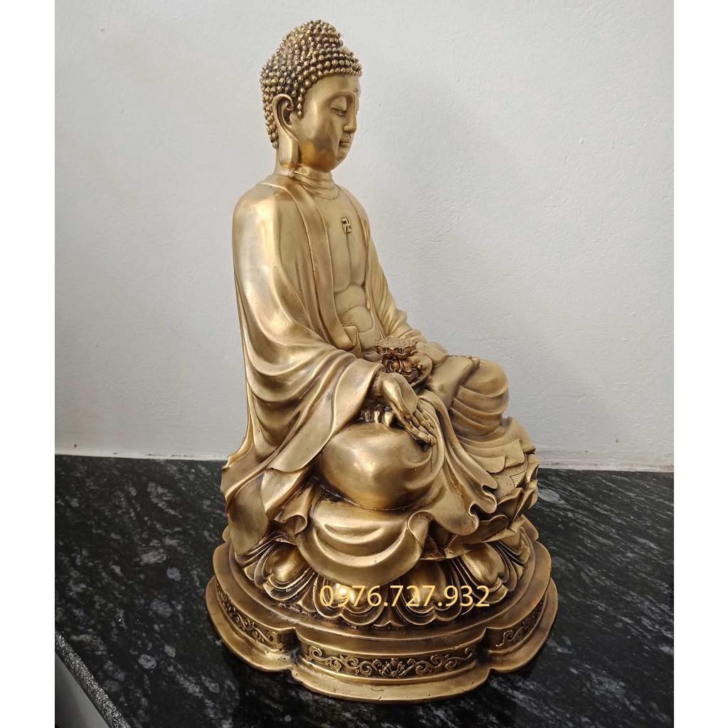 Tượng phật adida bằng đồng vàng cao 42cm, tuong adida