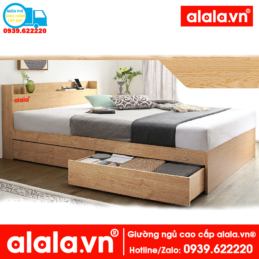 Giường ngủ ALALA cao cấp 1m6 x 2m - Thương hiệu alala.vn - ALALA35