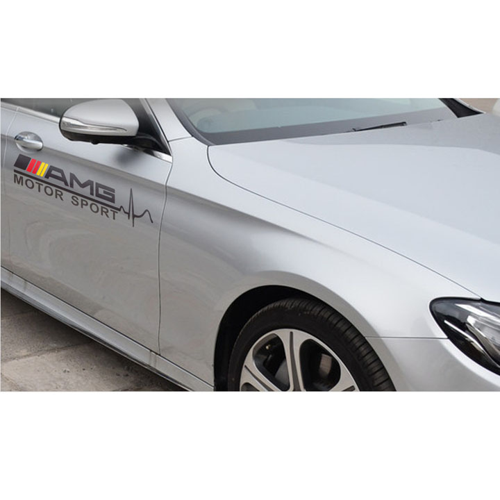 Tem dán cánh xe ô tô Sport AMG MOTOR