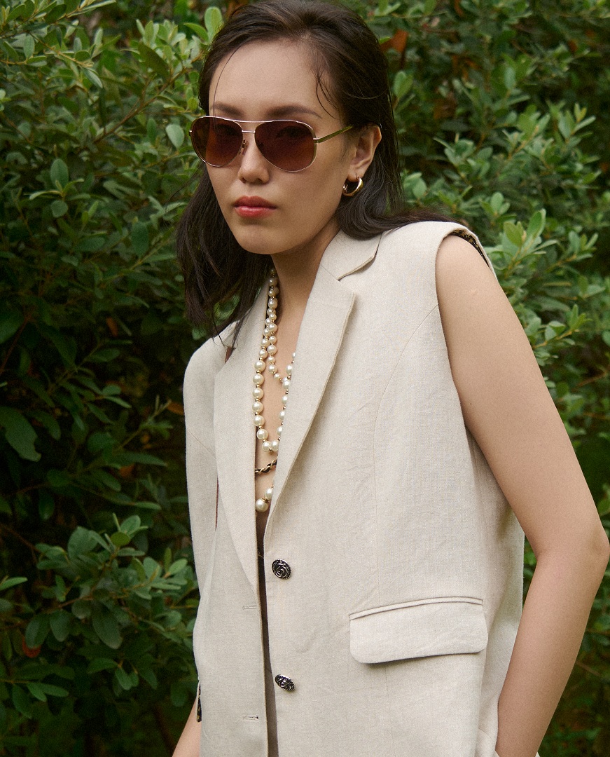Áo Blazer Oversized Linen Lanh TOP219 thời trang thiết kế Hity