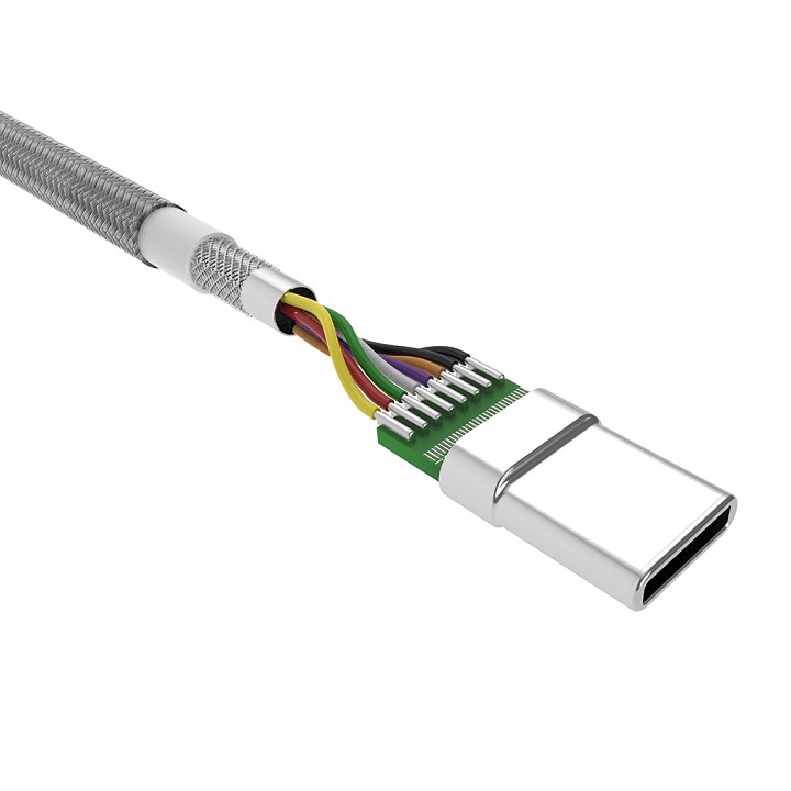 Cáp sạc nhanh Silicon Power Type-C Boost link LK30AC bọc nylon tối đa 3A dài 1m - Hàng Chính hãng