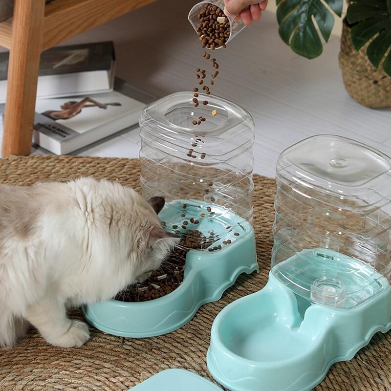 Khay Bát Ăn Và Bình Nước Tự Động Cho Chó Mèo Dung Tích 3.5L - YonaPetshop