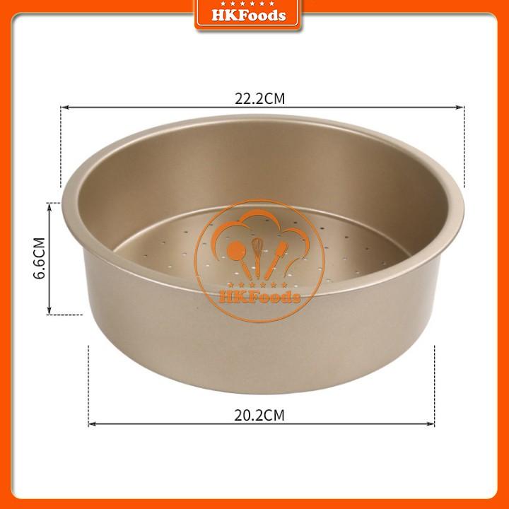 Khuôn chống dính cao cấp hình tròn đáy lỗ 22cm