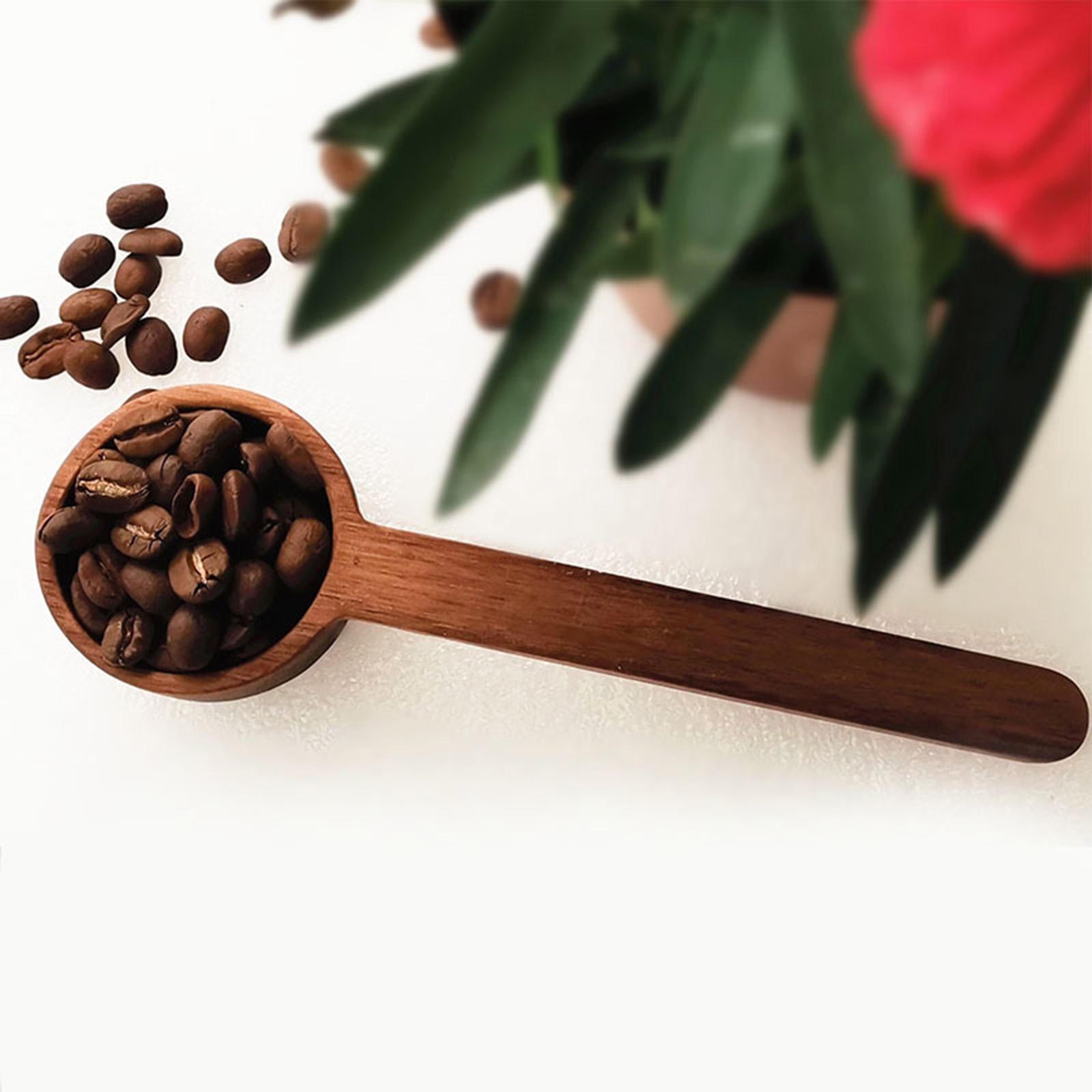 Wooden Measuring Spoons Wood Coffee Scoop Tablespoon Mixing Measure Scoop