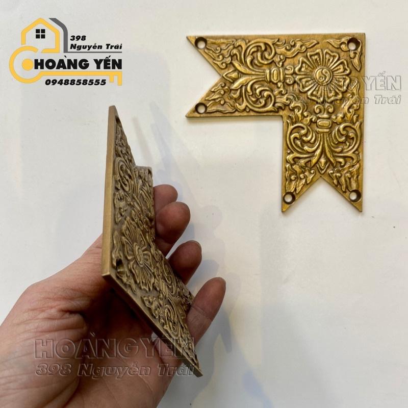 Ke góc bằng đồng trang trí cửa, tủ G10 , Ke đồng cửa, ke vuống bằng đồng KT: 10x10x6cm và 20x20x6cm