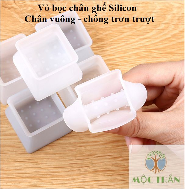 Miếng bọc chân ghế - Lót chân bàn bằng silicone dẻo, chống trượt, chống xước sàn phù hợp với mọi loại bàn ghế