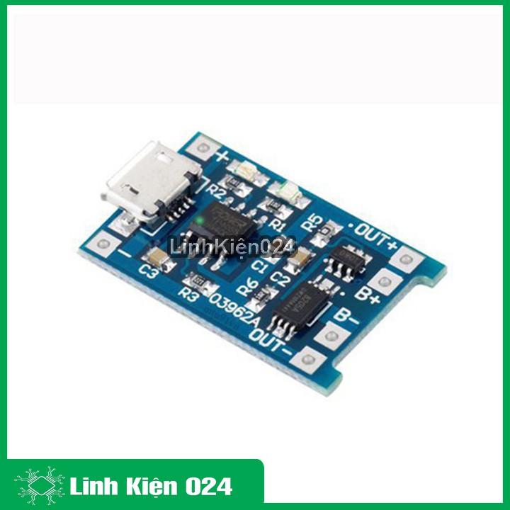 MODULE SẠC PIN TP4056 1A MICRO V2 - IC BẢO VỆ QUÁ DÒNG - QUÁ ÁP