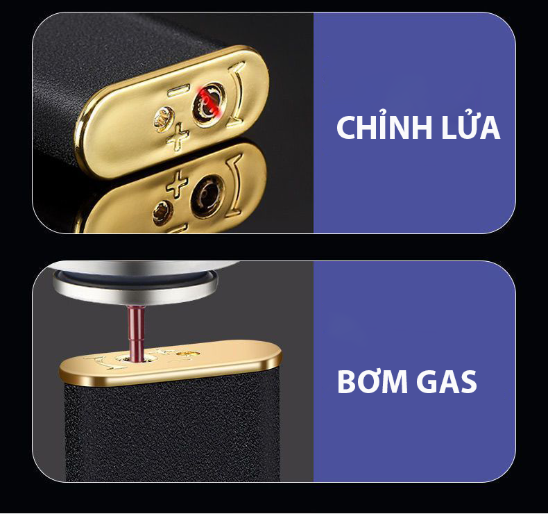Bật Lửa 2 Chế Độ Lửa Hình Rồng (Lửa Ngọn Và Lửa Khè) – Xài Gas