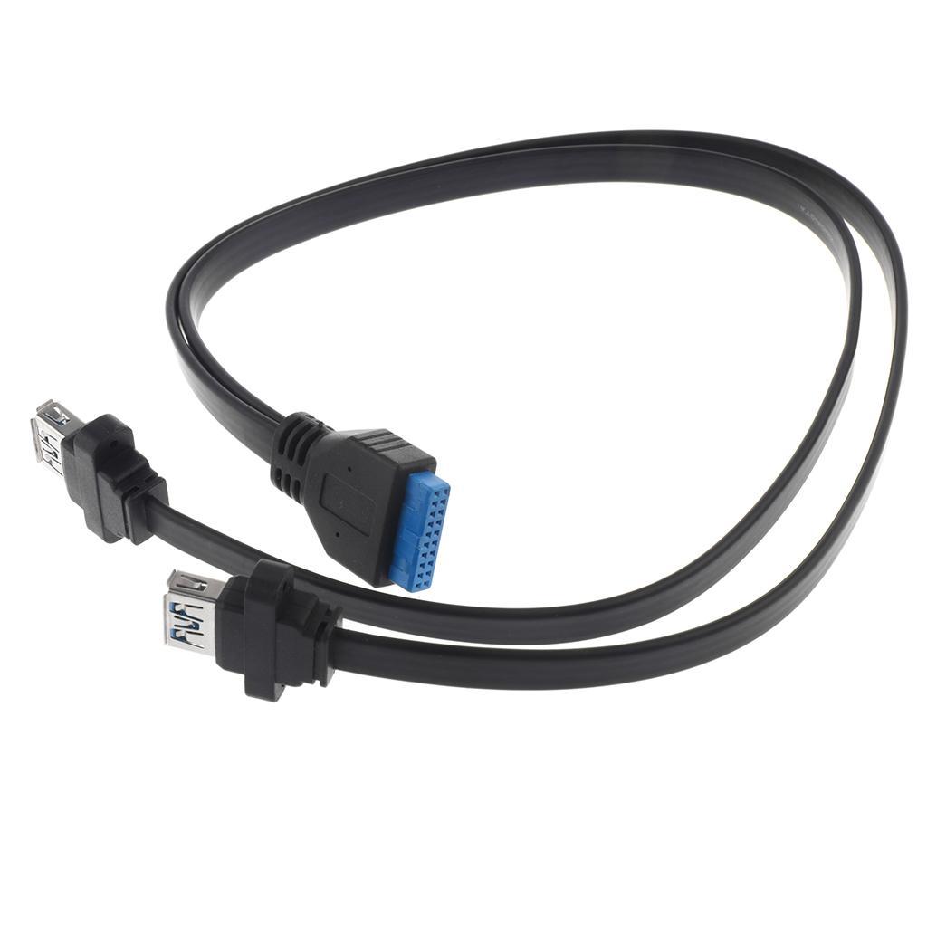 2x 2Port USB 3.0 Female to Motherboard 20Pin Header Extension Cable Adapter