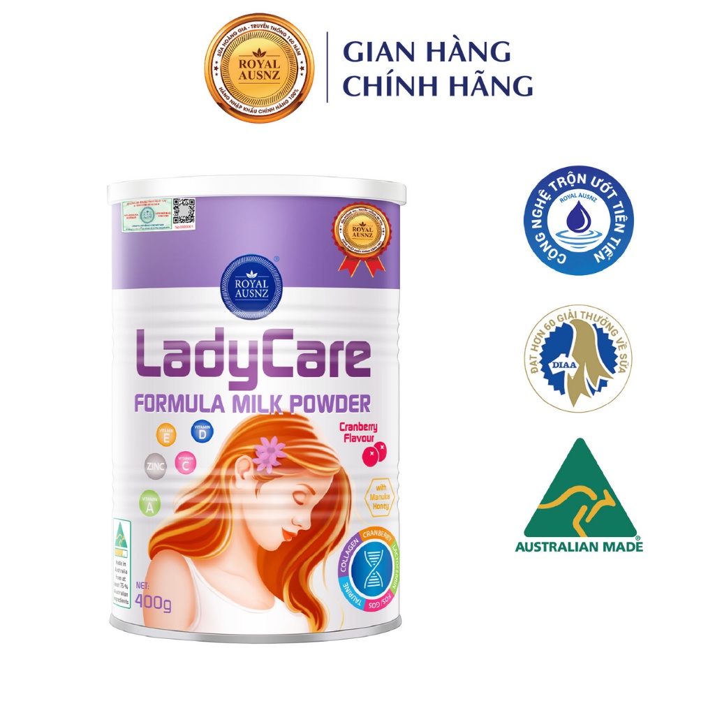 Sữa Bột Hoàng Gia Úc Lady Care Formula Tăng Cường Sức Khoẻ Phụ Nữ ROYAL AUSNZ 400g