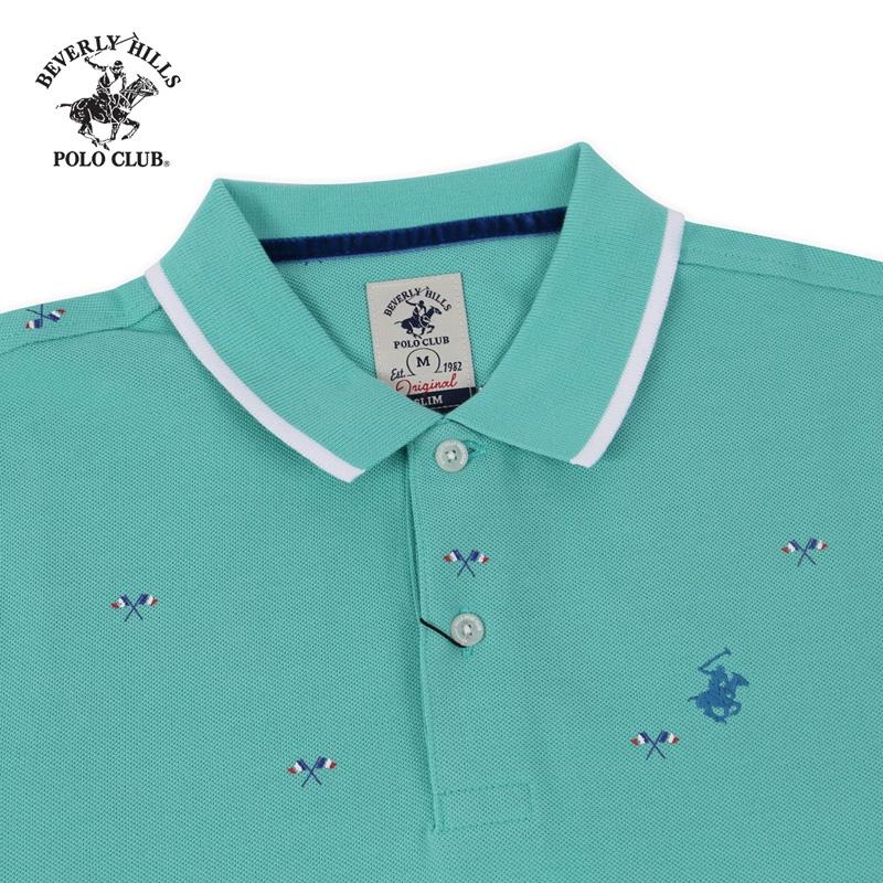 Áo polo Ngắn tay Nam Beverly Hills Polo Club Slimfit Xanh bạc hà MG- PMSSS20TL087