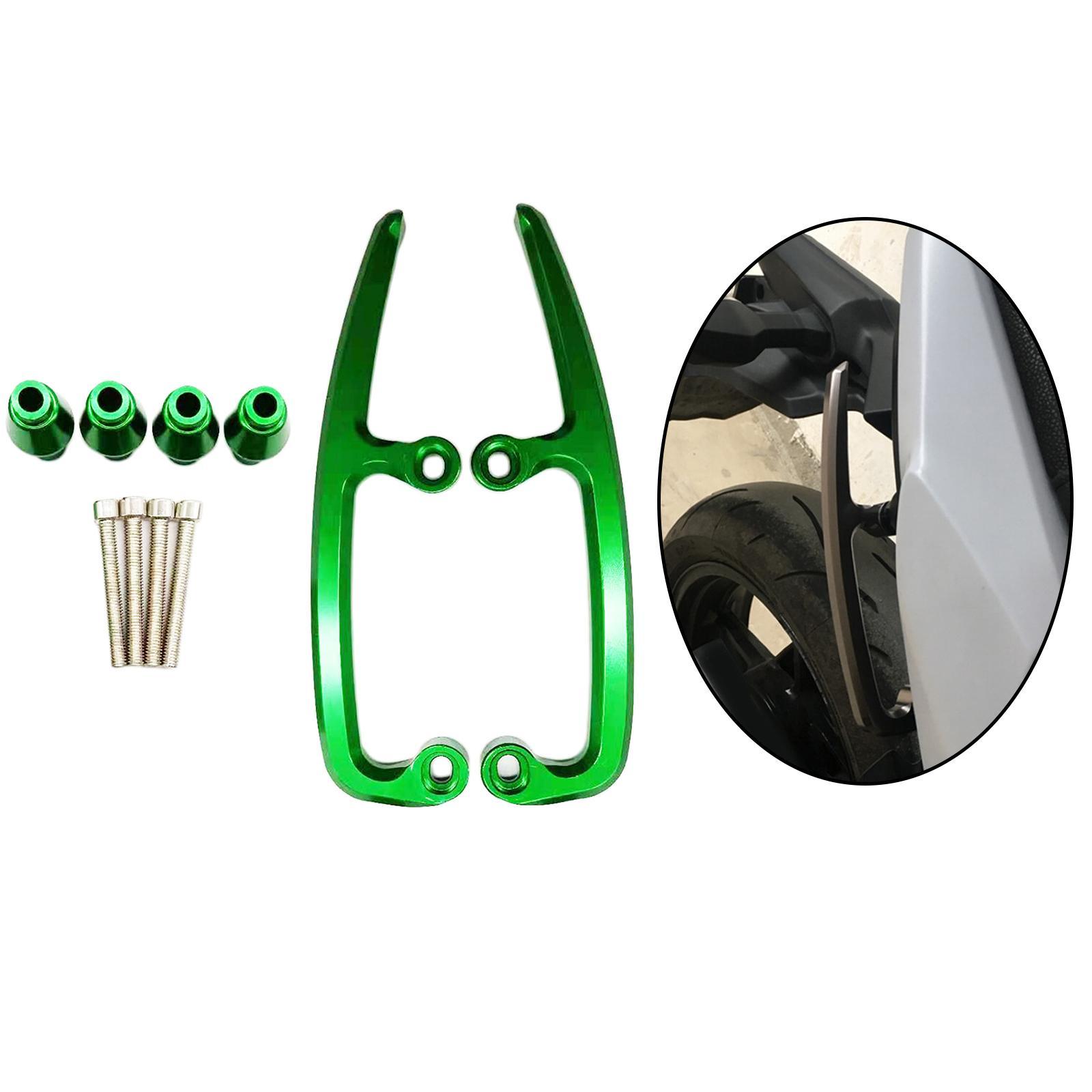 2 Pieces Motorbike Rear Seat Passenger Armrest Handle for  Black