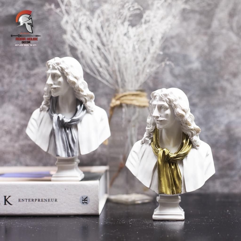 Tượng bán thân Molière cao 15 cm decor trang trí nhà cửa