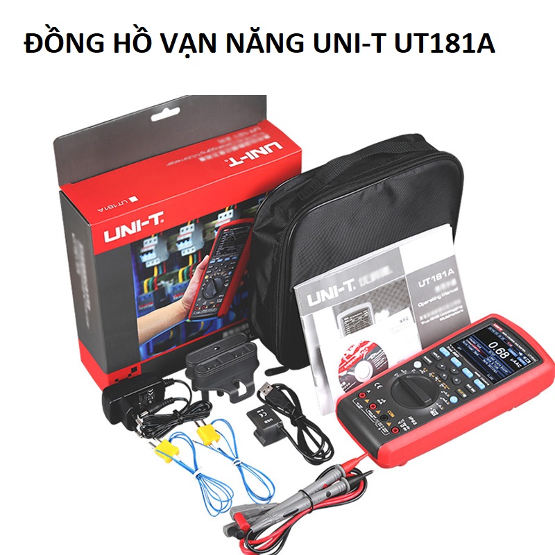 Đồng hồ vạn năng UNI-T UT181A (dataloger, ±0.25%, 1000V,10A,True RMS,IP65)