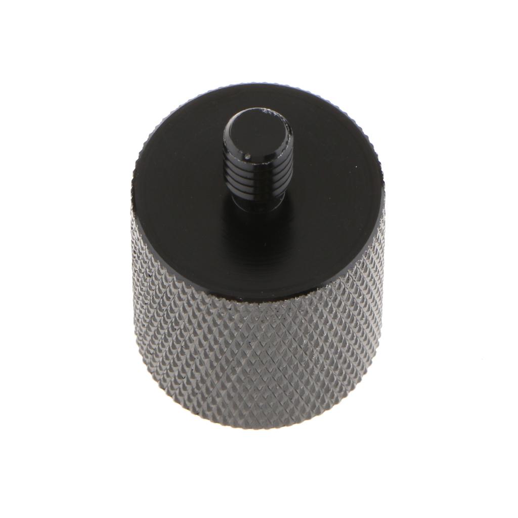 All Metal 5/8 27 Female To 1/4-20 Male Adapter Screw for Camera Microphone Stand - Black