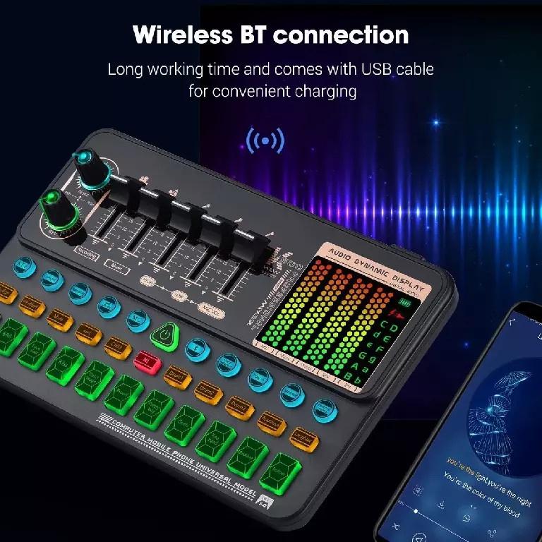 Combo thu âm livestream idol cctalk bigo tiktok karaoke Sound Card K500 Và Micro LGT240 cao cấp hay như phòng thu bh 12t