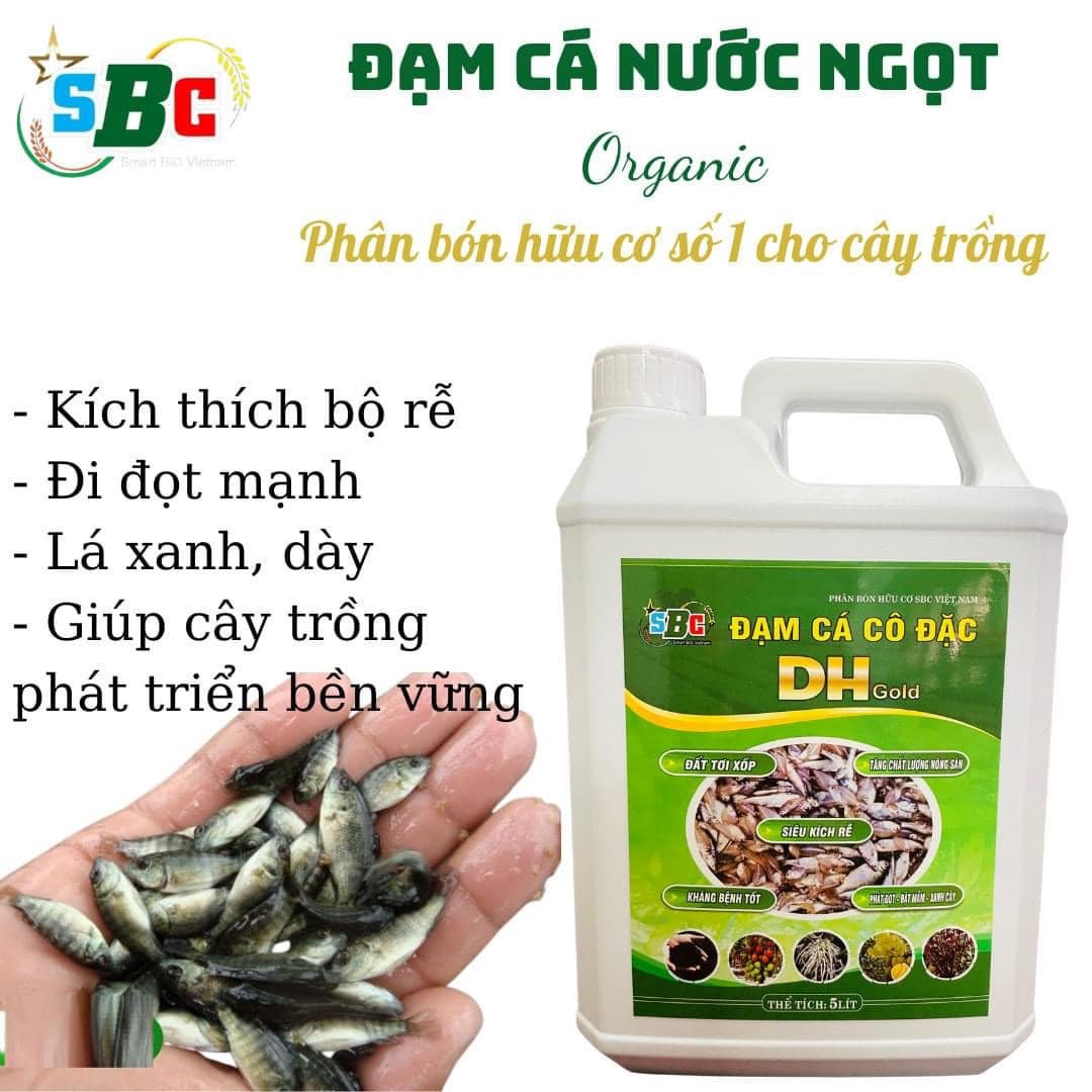 5 Lít TẶNG 2 Lít - Dịch đạm cá nước ngọt cô đặc DH, an toàn cho hệ sinh thái-076124